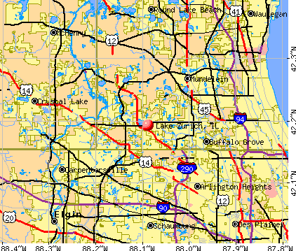 Lake Zurich, IL map