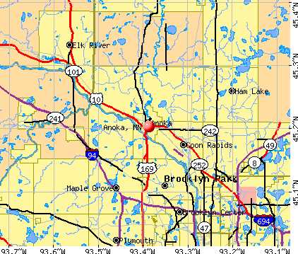 Anoka, MN map