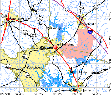 Tullahoma, TN map