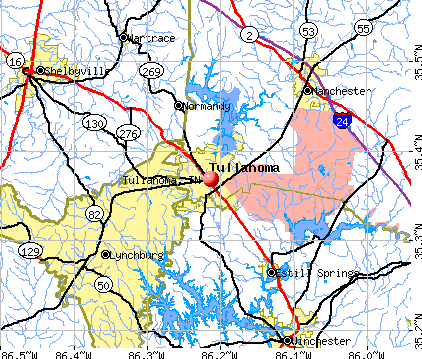 Tullahoma TN Map