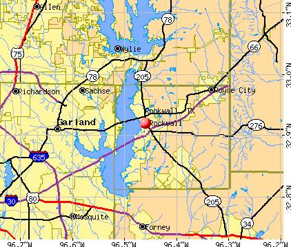 Rockwall, TX map