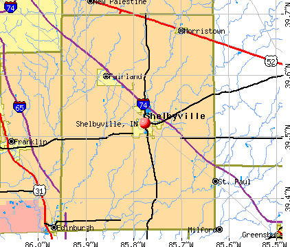 Shelbyville, IN map