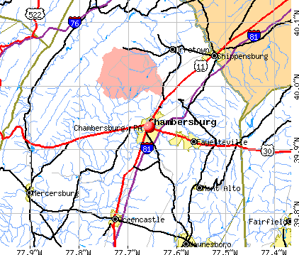 Chambersburg, PA map