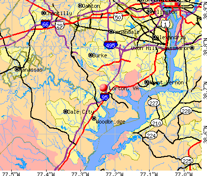 Lorton, VA map