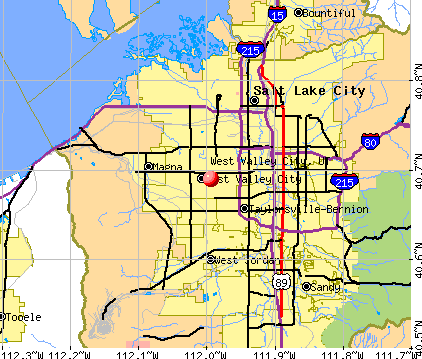 West Valley City, UT map