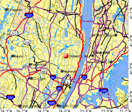 Dumont, NJ map