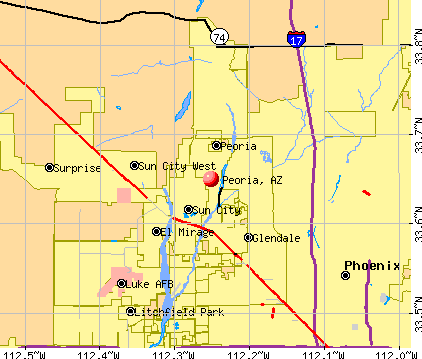 Peoria, AZ map