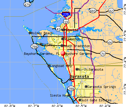 Bayshore Gardens, FL map