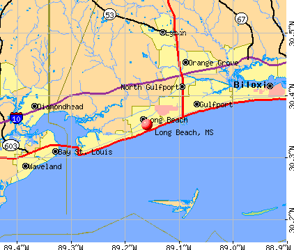 Long Beach, MS map