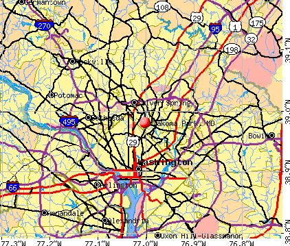 Takoma Park, MD map