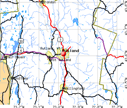 Rutland, VT map