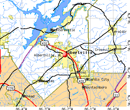 Albertville, AL map