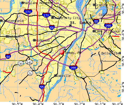 Lemay, MO map