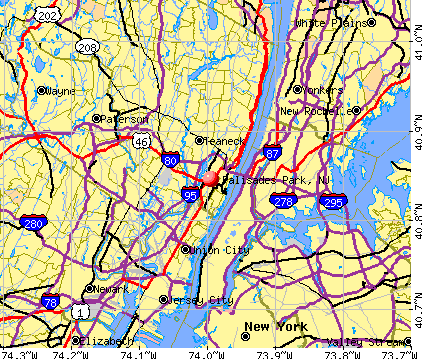 Palisades Park, NJ map