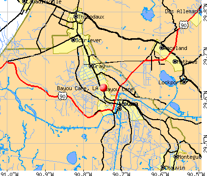 Bayou Cane, LA map