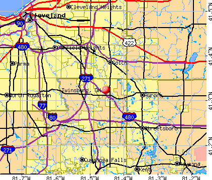 Twinsburg, OH map