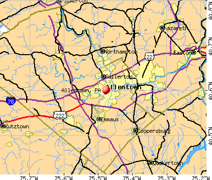 Allentown, PA map