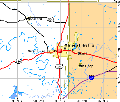 Mineral Wells, TX map