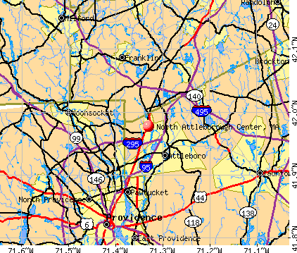 North Attleborough Center, MA map
