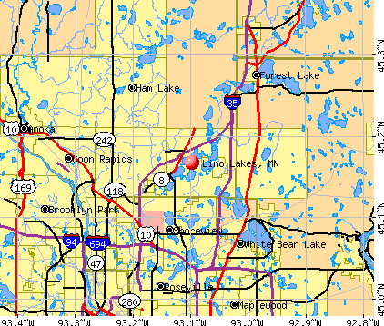 Lino Lakes, MN map