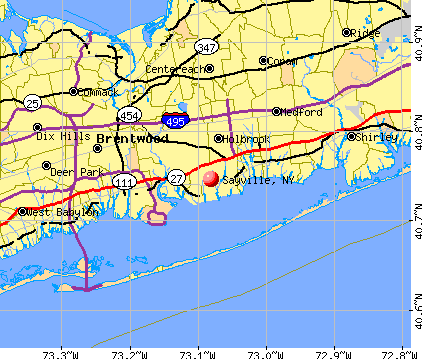 Sayville, NY map