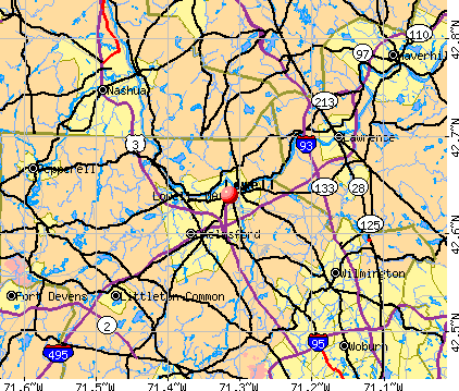Lowell, MA map