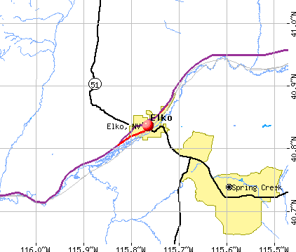 Elko, NV map