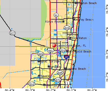 Sandalfoot Cove, FL map
