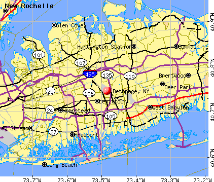 Bethpage, NY map