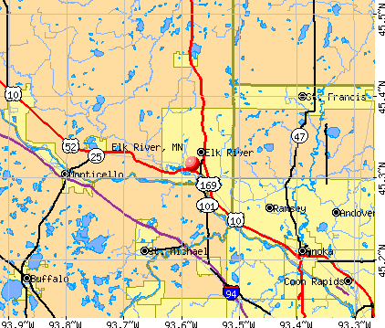 Elk River, MN map