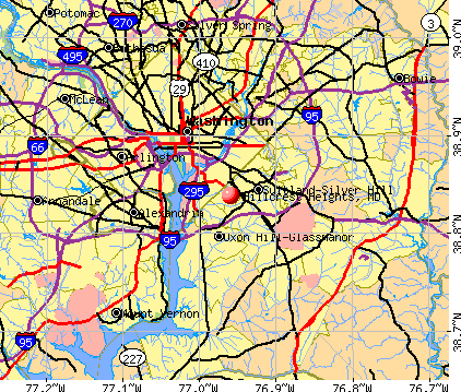 Hillcrest Heights, MD map