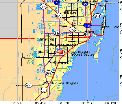Glenvar Heights, FL map