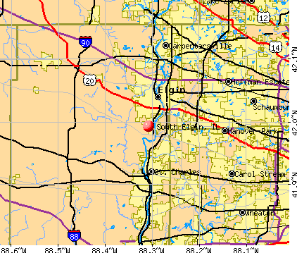 South Elgin, IL map