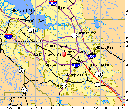 Santa Clara, CA map
