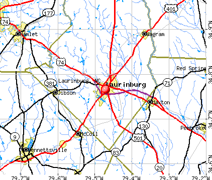 Laurinburg, NC map