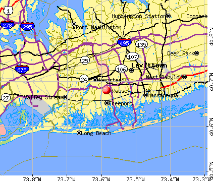 Roosevelt, NY map