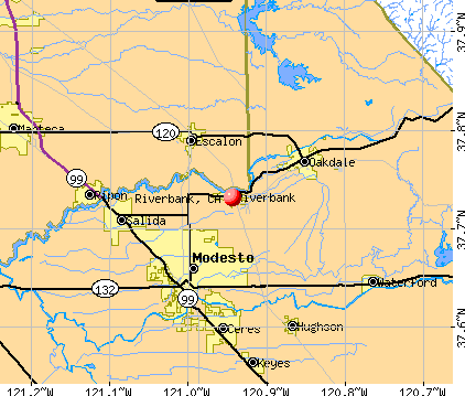 Riverbank, CA map