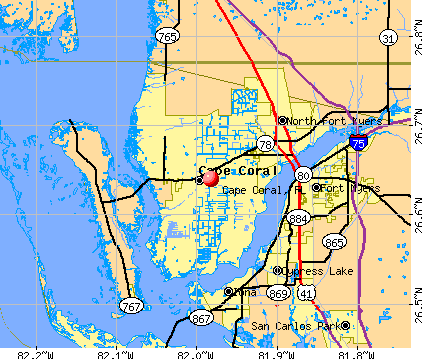 Cape Coral, FL map