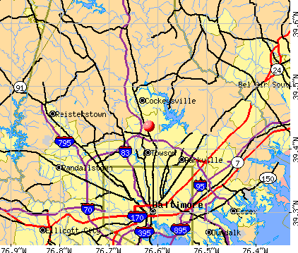 Lutherville-Timonium, MD map