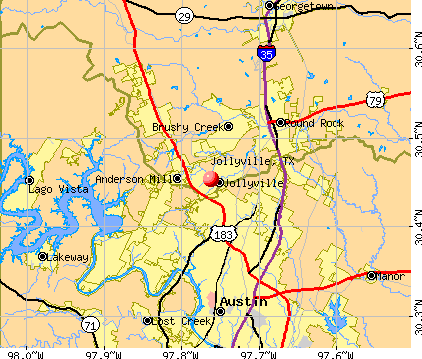 Jollyville, TX map