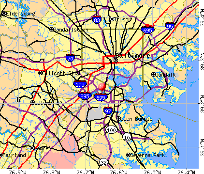 Lansdowne-Baltimore Highlands, MD map