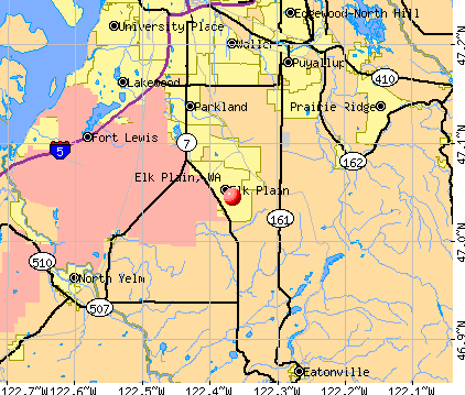 Elk Plain, WA map