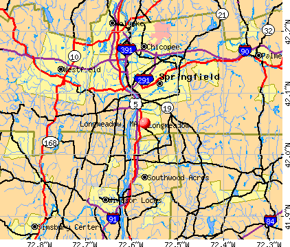 Longmeadow, MA map