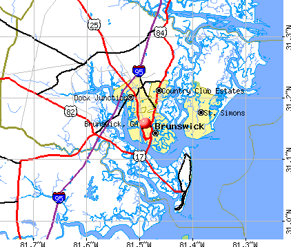 Brunswick, GA map