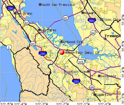 North Fair Oaks, CA map