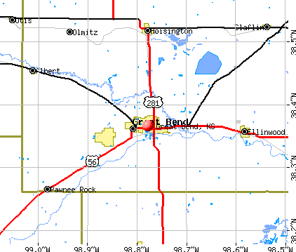 Great Bend, KS map