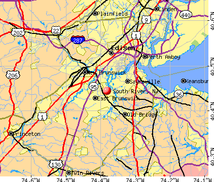 South River, NJ map