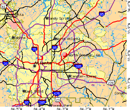 North Decatur, GA map