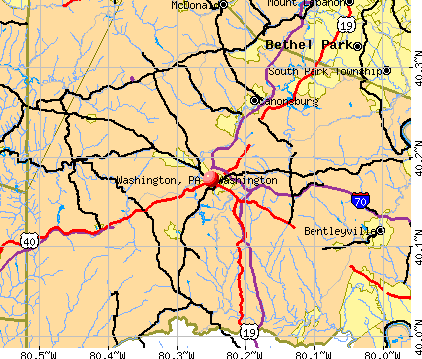 Washington, PA map