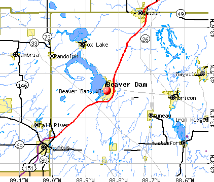 Beaver Dam, WI map